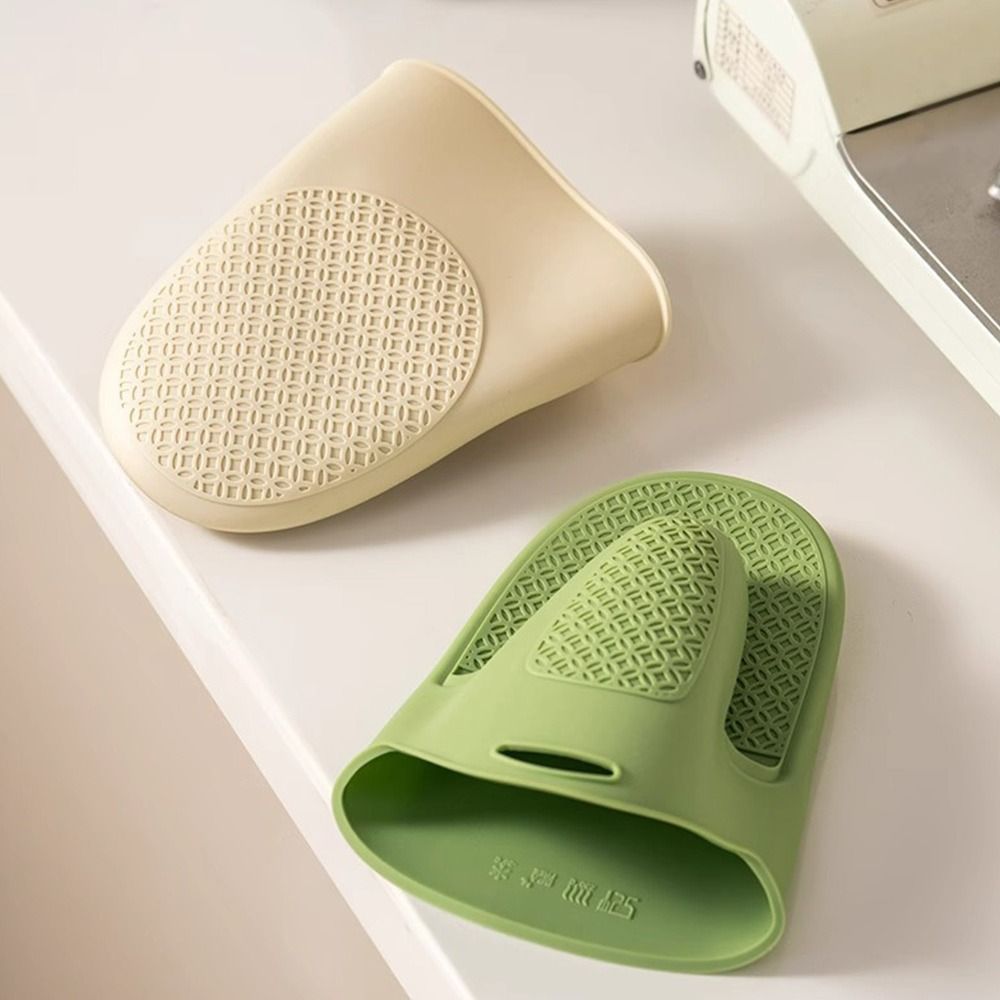 Oven Mitt Silicone - 1pc 耐熱シリコーンオーブンミット厚みのある滑り止め電子レンジ手袋防水火傷防止グリル手袋