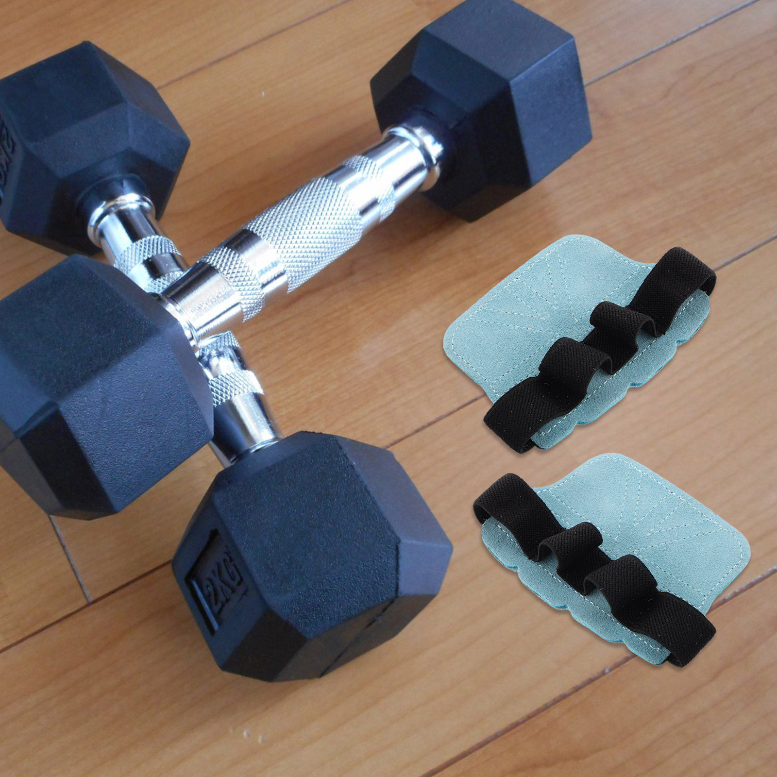 Workout Glove Gym - 4本指リフティンググリップ、パワーリフティング、筋力トレーニング、ジム用ハンドグリップパッド、水ぶくれ軽減用フェイクワークアウトグローブ