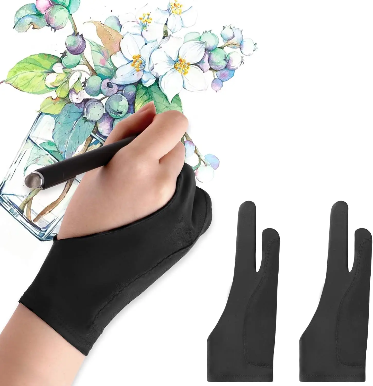 Touchscreen Glove Capacitive - S/M/L アンチタッチ手袋 2 本指描画手袋 Apple IPad