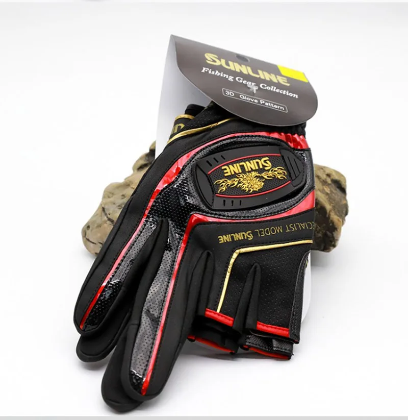 Cut Resistant Glove - 2023 新サンライン男性革アンチスリップ 3/5 ハーフフィンガーカット釣り手袋スポーツハイキングサイクリング釣り耐摩耗性手袋