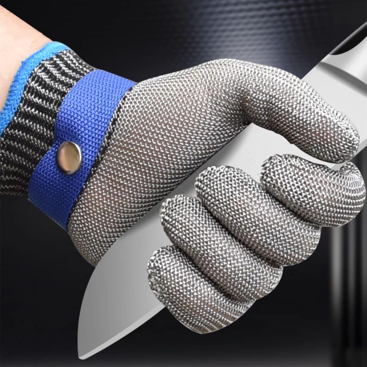 Cut Resistant Glove - 耐切創メッシュメタルグローブ 安全カットプルーフ 刺し傷防止 ステンレス鋼線メタルメッシュ 肉屋用保護 耐切創グローブ