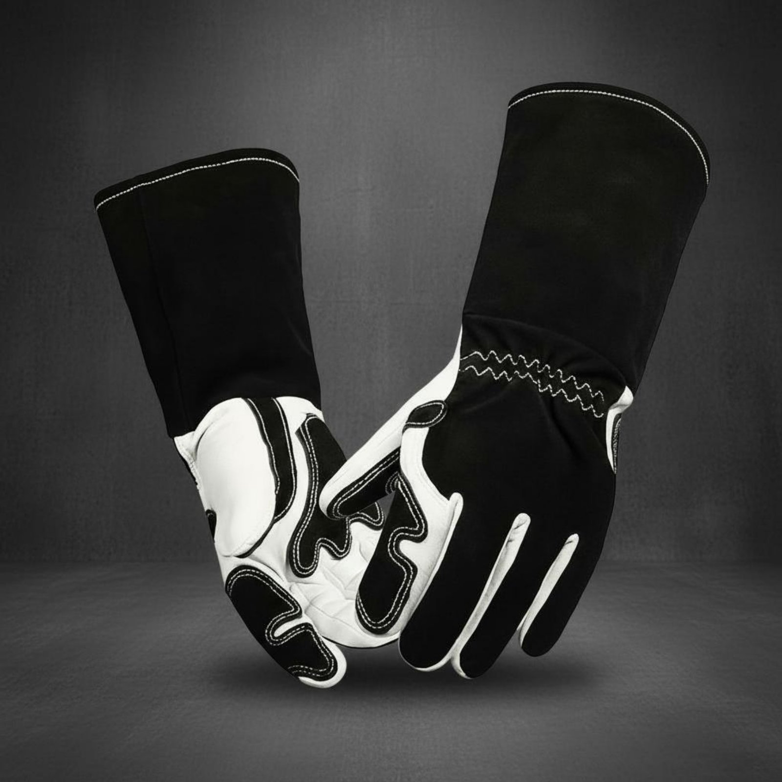 Heat Resistant Glove - TIG 金属加工用手袋 柔軟な指の形状設計 耐熱革手袋 安全装備 柔らかい裏地付き