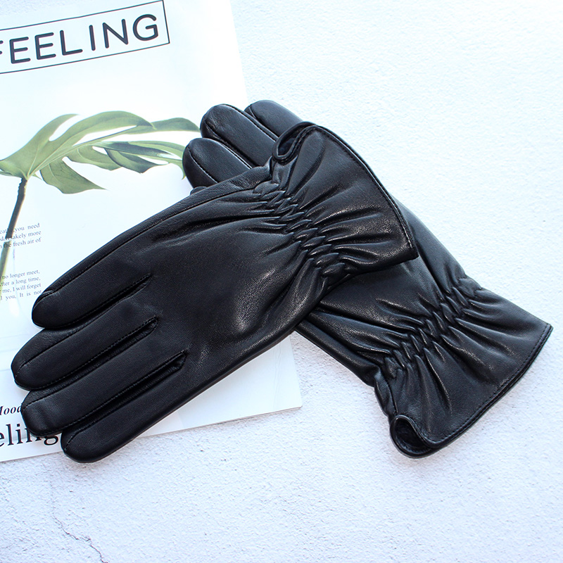 メンズシープスキン手袋ファッションでシンプルな秋のベルベット - Leather Driving Glove のレビューと価格
