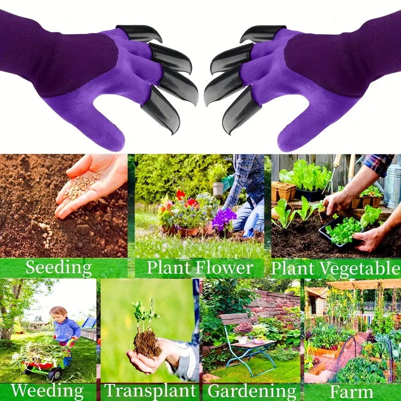 爪付き園芸用手袋 刺し傷に強い 防水 耐摩耗性 草抜き 土掘 - Gardening Glove Waterproof のレビューと価格