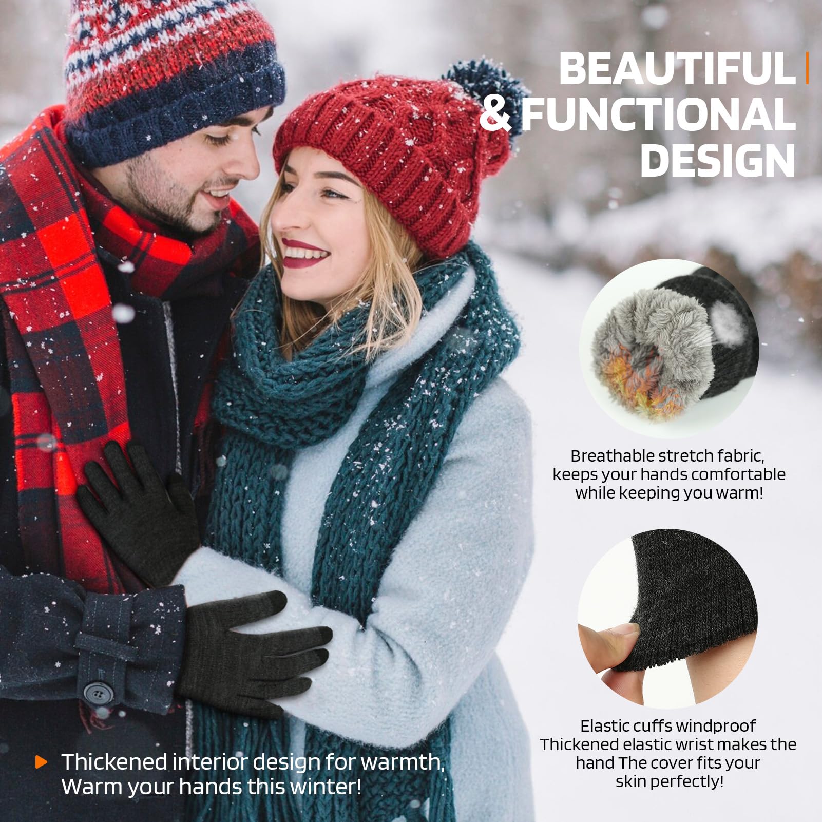 男性と女性のための魔法のニットグローブ,フルフィンガー,タッ - Magic Touch Glove のレビューと価格