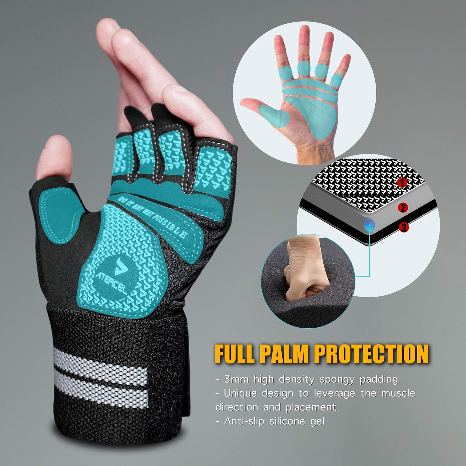 ATERCEL ウェイトリフティンググローブ 通気性のあるワ - Workout Glove Gym のレビューと価格