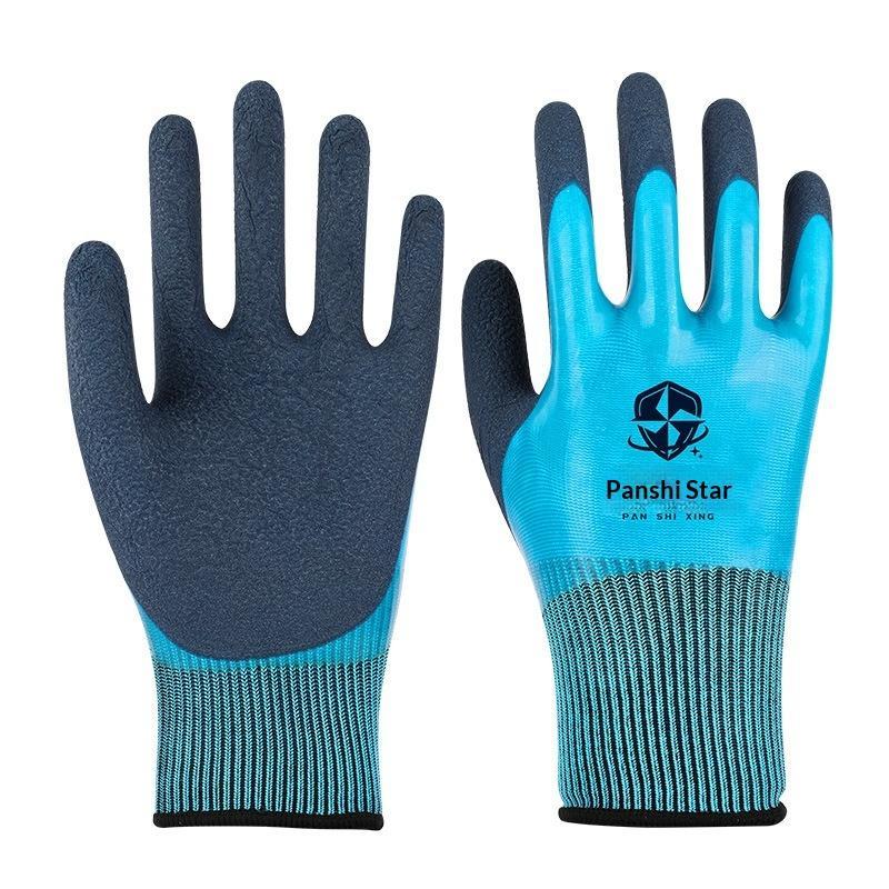 (.) 1 ペア耐油防水アンチスリップ防水手袋ニトリルコーテ - Gardening Glove Waterproof のレビューと価格