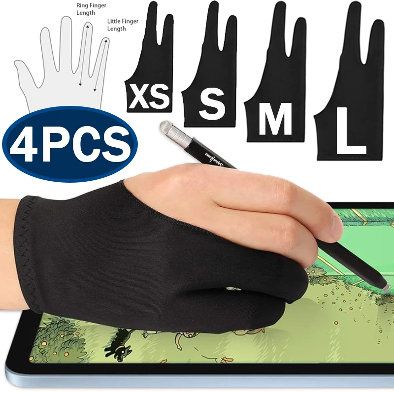 描画用手袋 パームリジェクション機能付き 2本指グローブ A - Touchscreen Glove Capacitive のレビューと価格