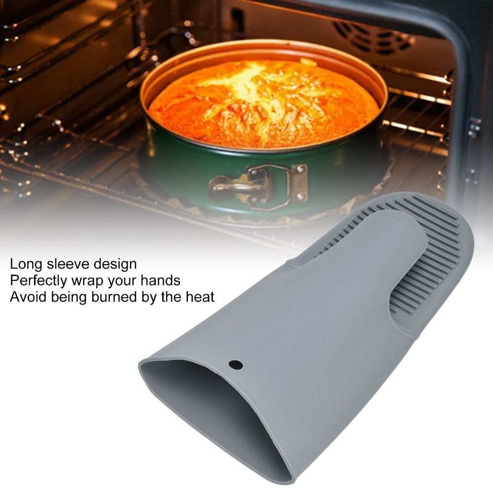 2個入り シリコン製耐熱グローブ 延長デザイン 滑り止め加工 - Oven Mitt Silicone のレビューと価格