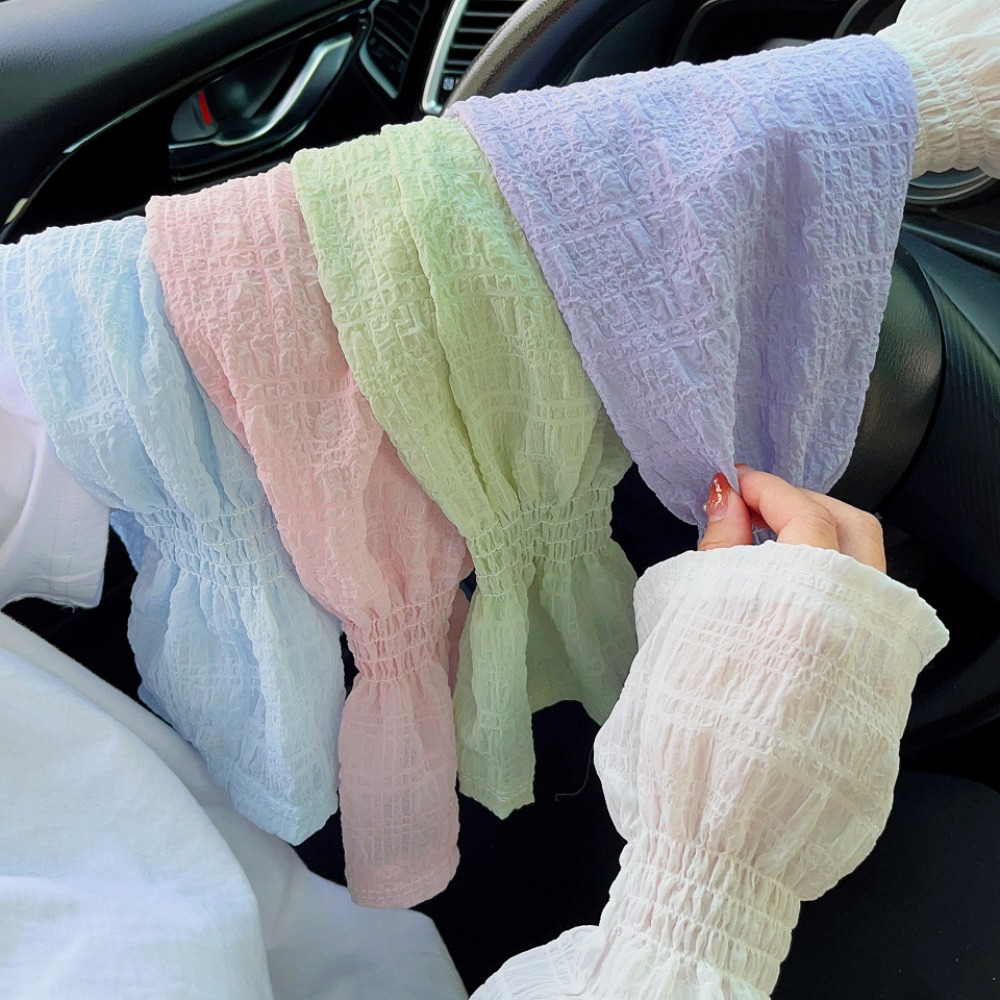 夏用屋外レースメッシュ日焼け止めスリーブ、UVカット無地アー - Fingerless Glove Knit のレビューと価格