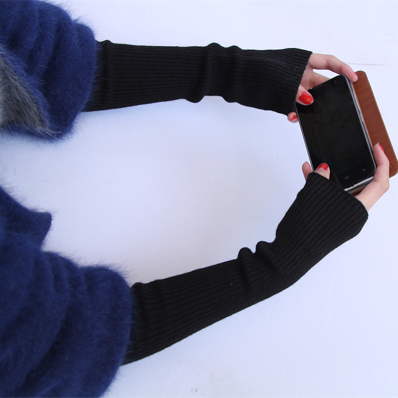 女性用ウールアームウォーマー,ニットウールスリーブ,単色,超 - Fingerless Glove Knit のレビューと価格