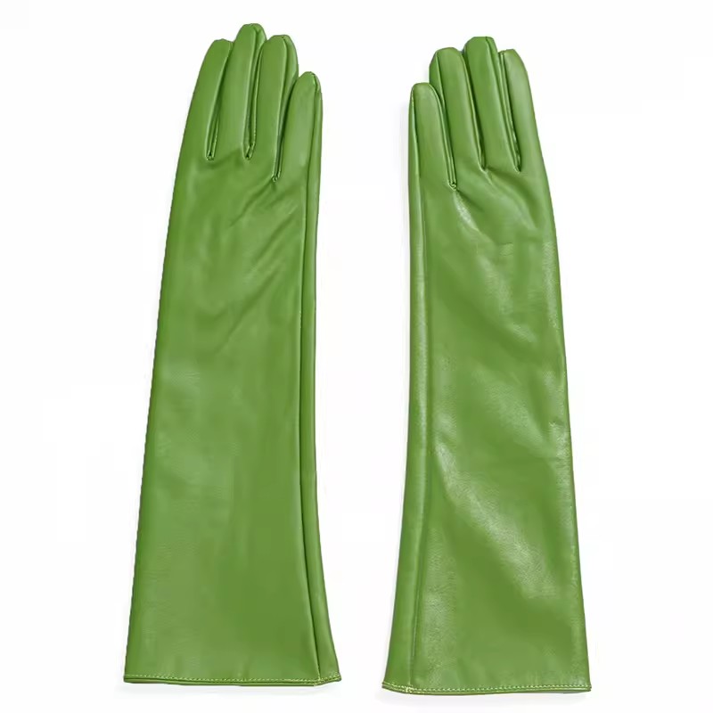 女性のエレガントなファッションロングPUレザーグリーングロー - Leather Driving Glove のレビューと価格