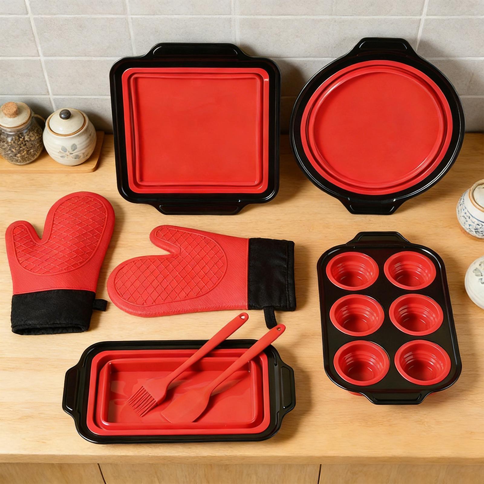 シリコン製ベーキングディッシュ、積み重ね可能なトレイ、ミット - Oven Mitt Silicone のレビューと価格