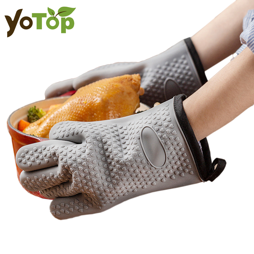 耐熱シリコン手袋電子レンジベーキング手袋キッチン火傷防止滑り - Oven Mitt Silicone のレビューと価格
